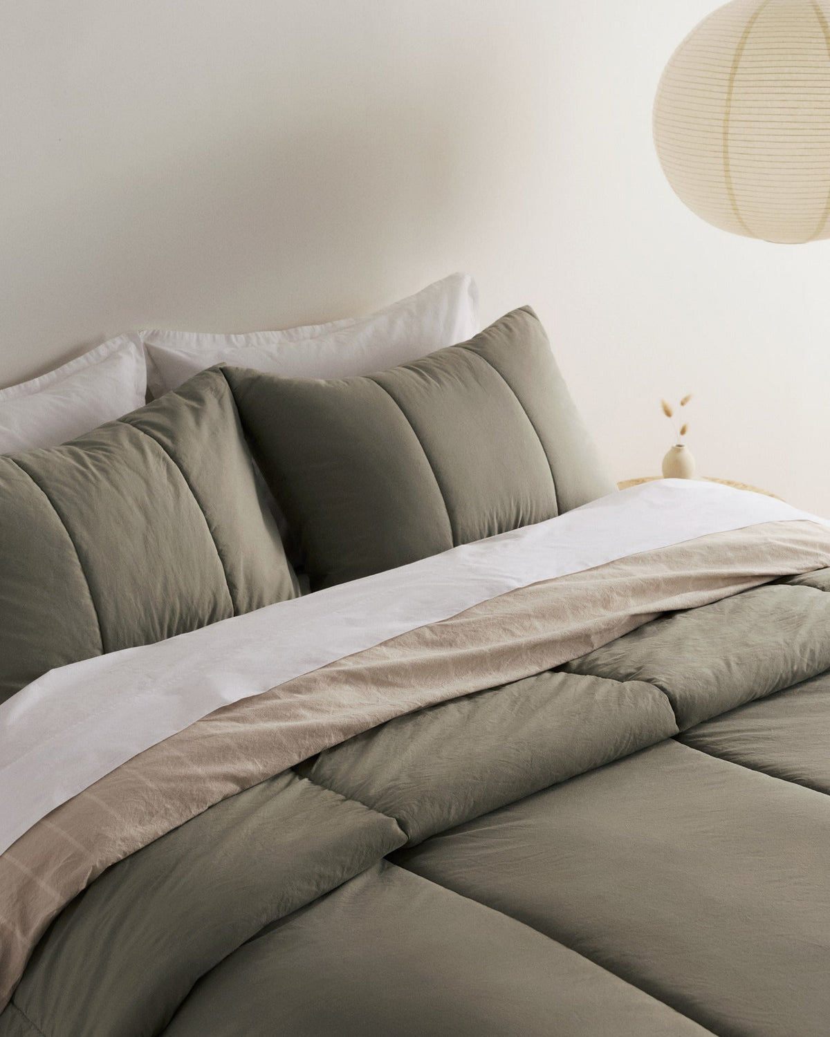 Brushed Cotton Quilt (Moss) - Image 4