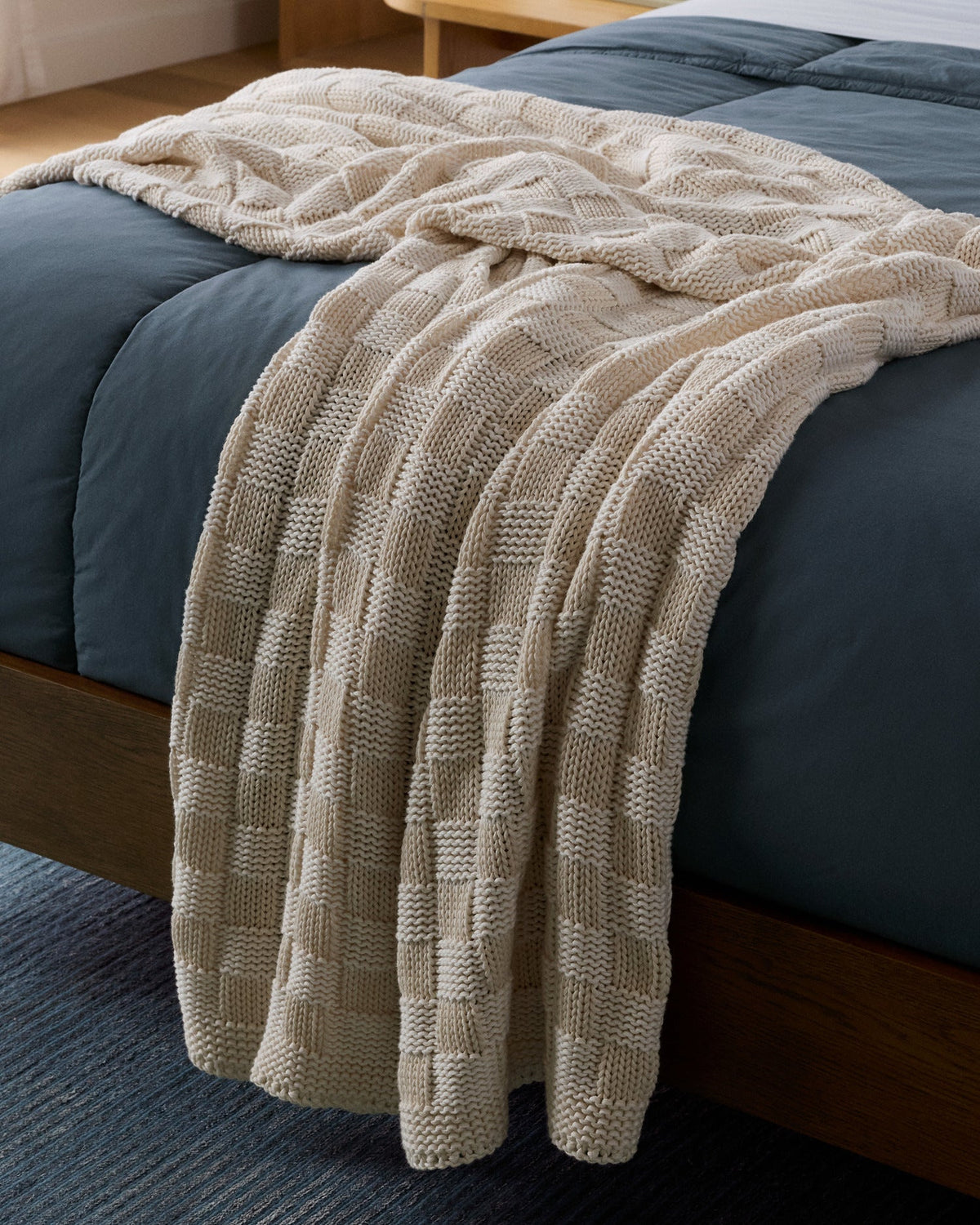 Basketweave Throw (Natural) - Image 2