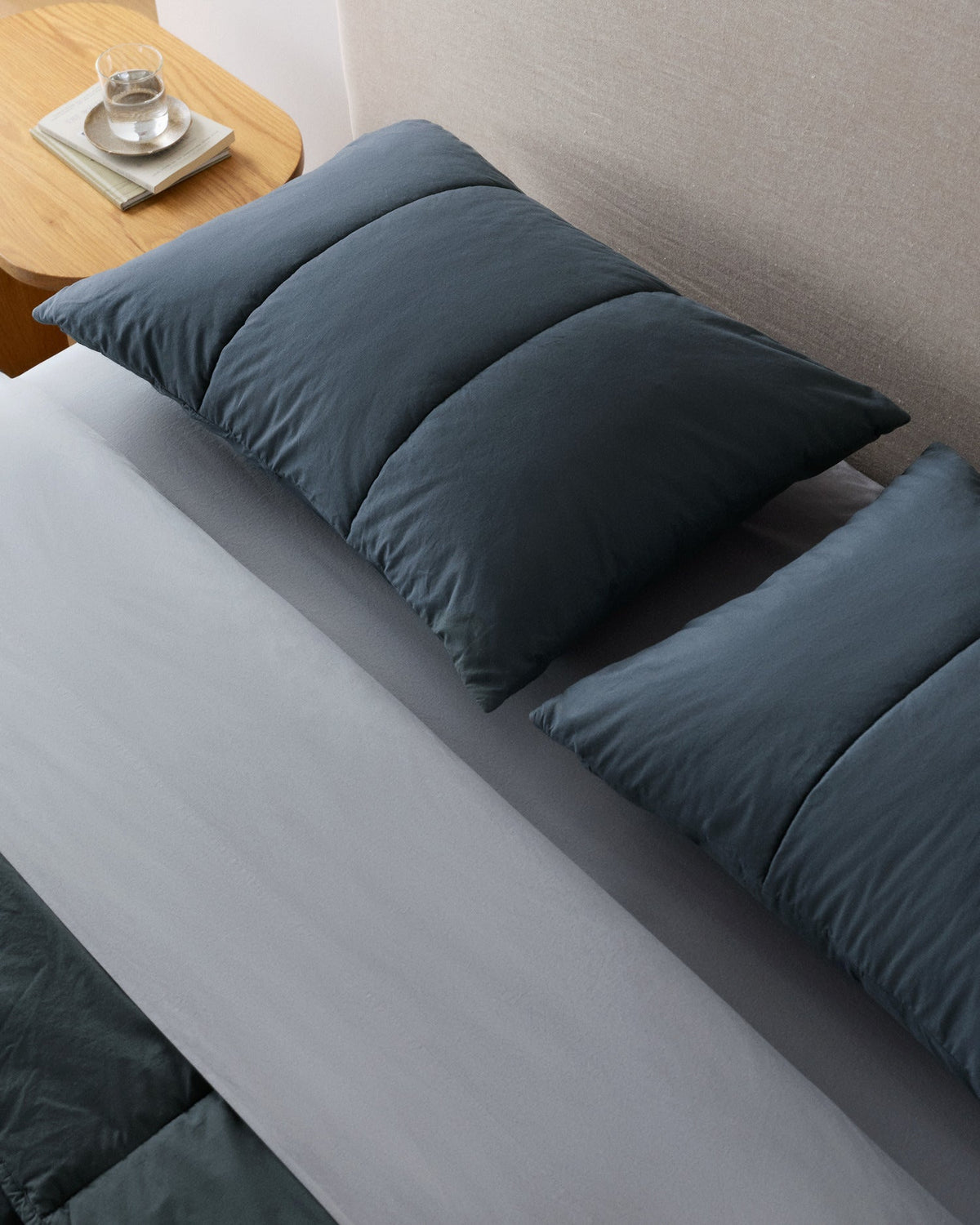 Brushed Cotton Quilted Sham Set (Dusk) - Image 2