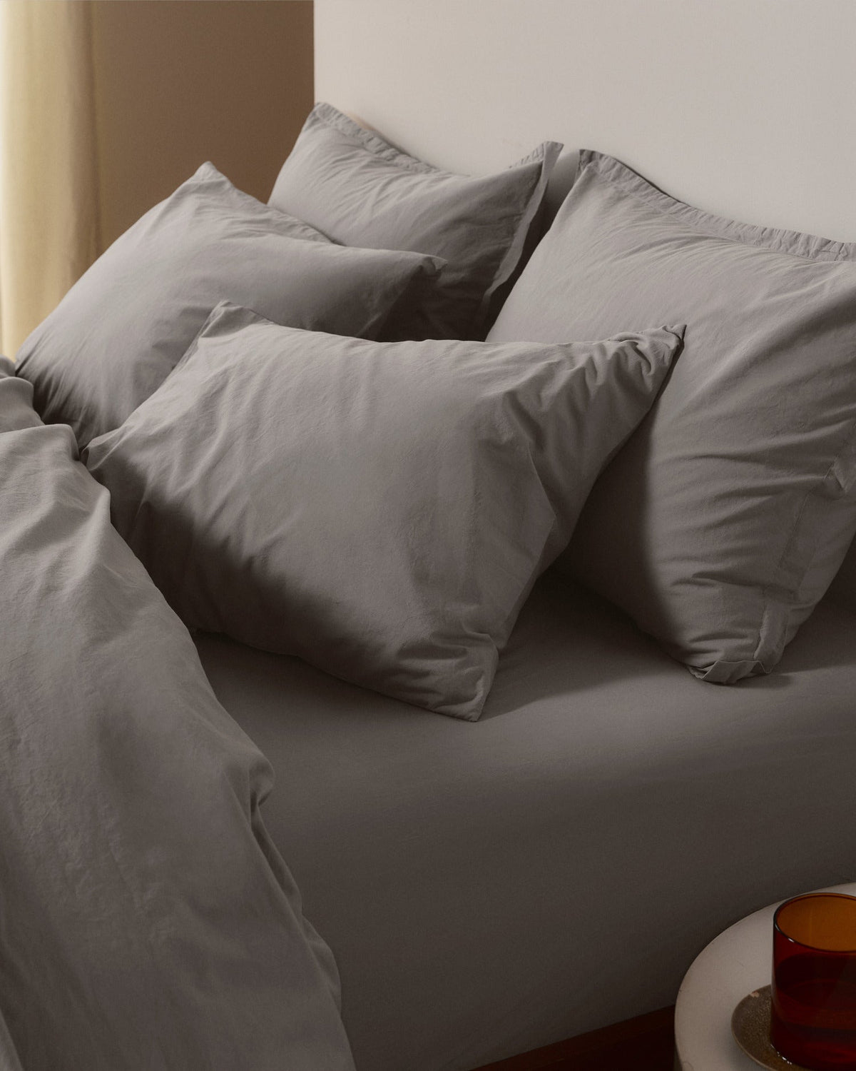 Brushed Cotton Sheet Set - Pebble F/Q - Image 2