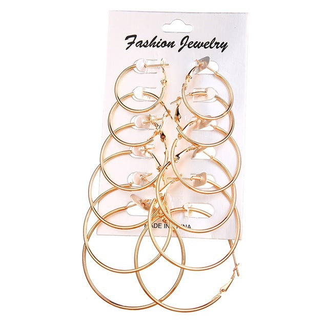 Hot Selling Accessories, Rock Exaggerated Earrings - Golden