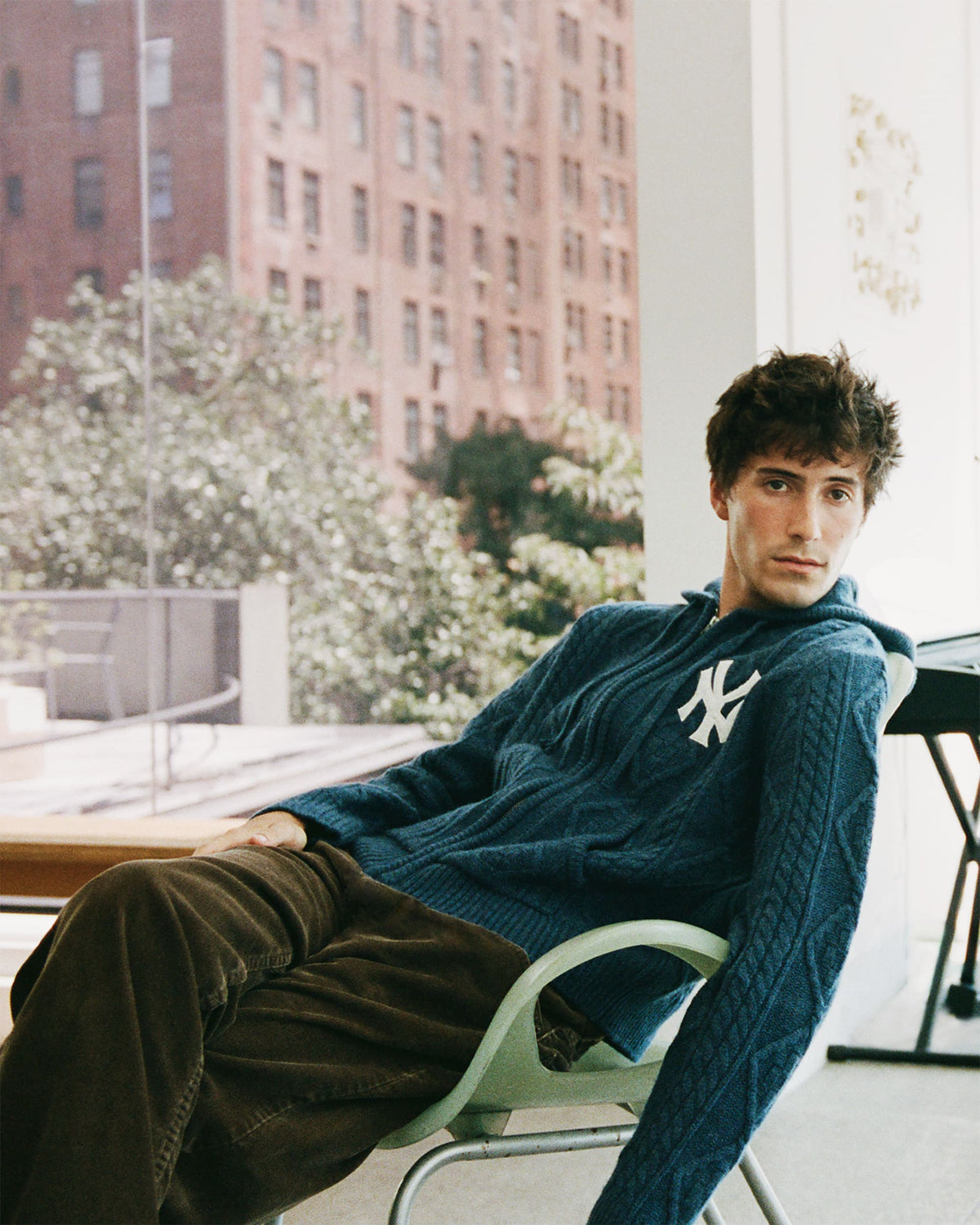 Yankees Cable Knit Hoodie - Image 4