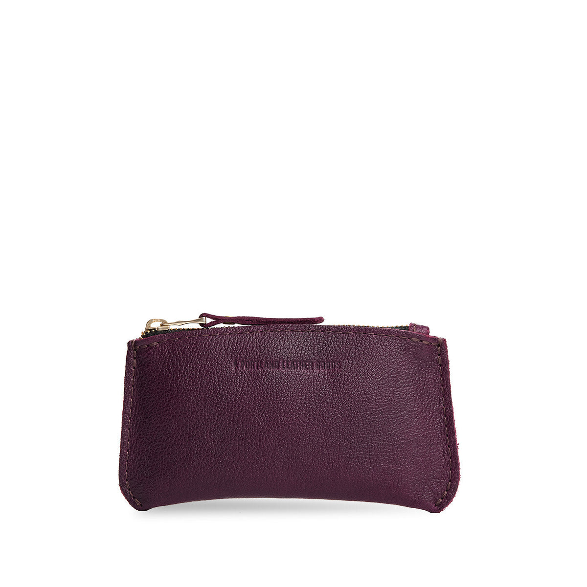 'Almost Perfect' Canoe Zip Pouch - Plum / Small