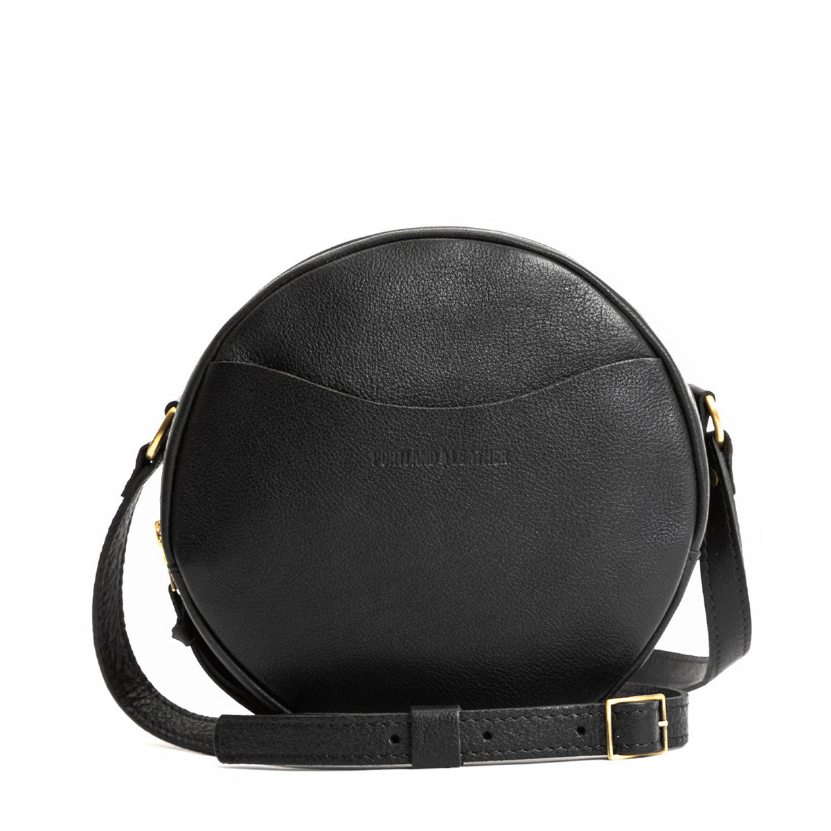 'Almost Perfect' Circle Crossbody - Pebbled--black / Large