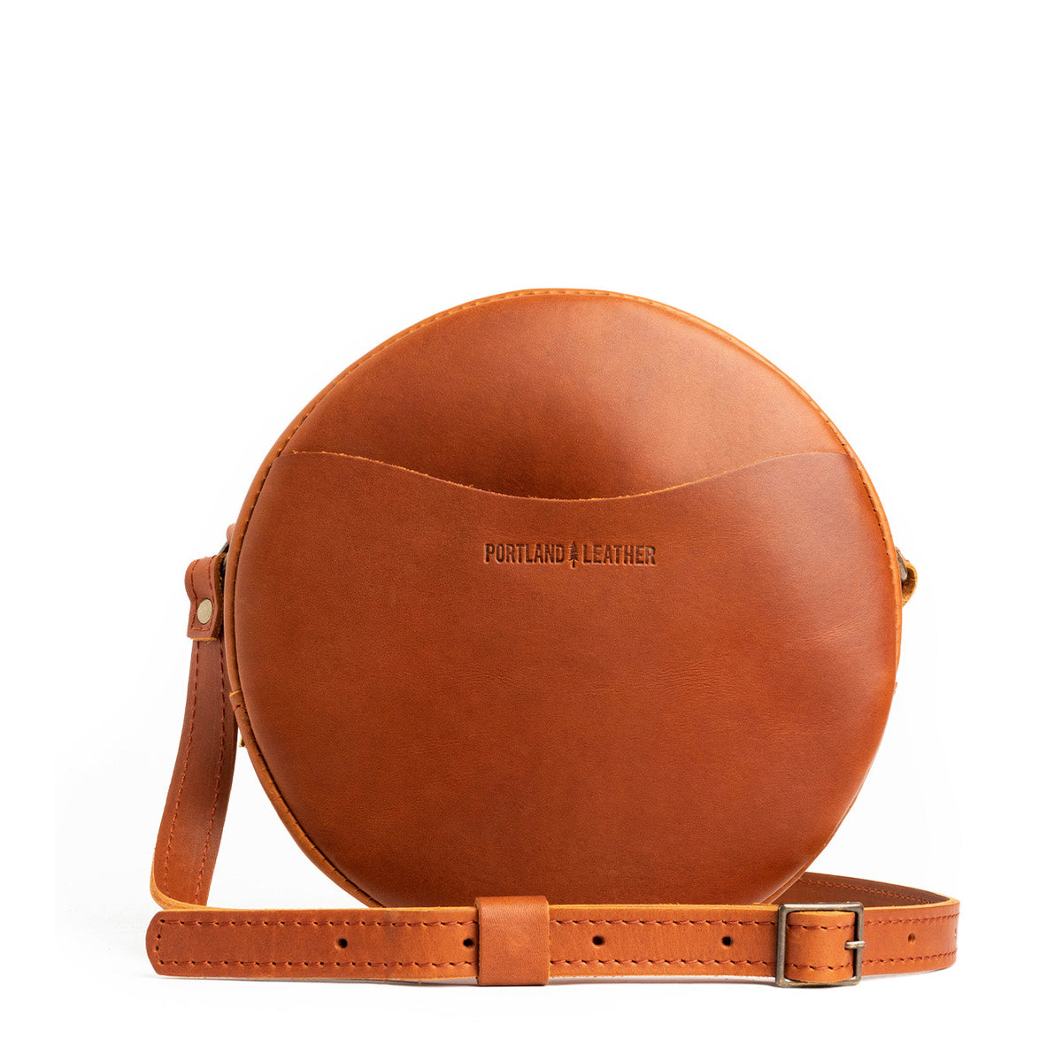 'Almost Perfect' Circle Crossbody - Honey / Large
