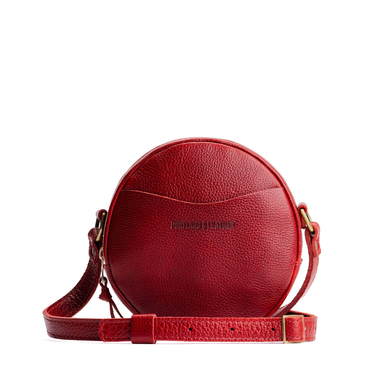 'Almost Perfect' Circle Crossbody - Chili Red / Small