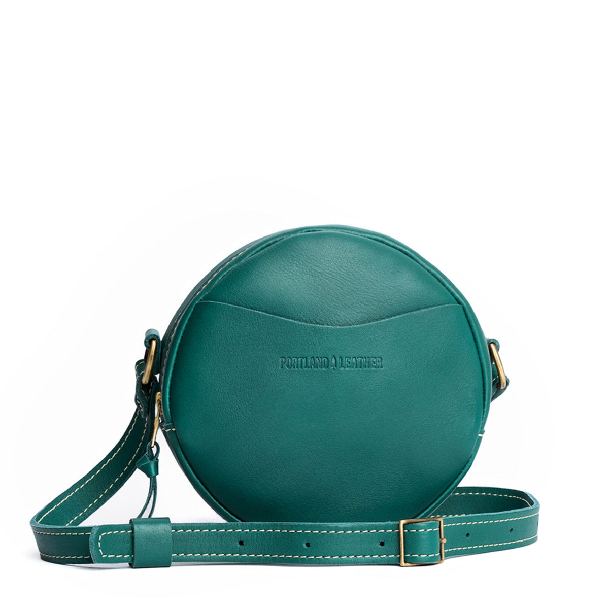 'Almost Perfect' Circle Crossbody - Peacock / Small