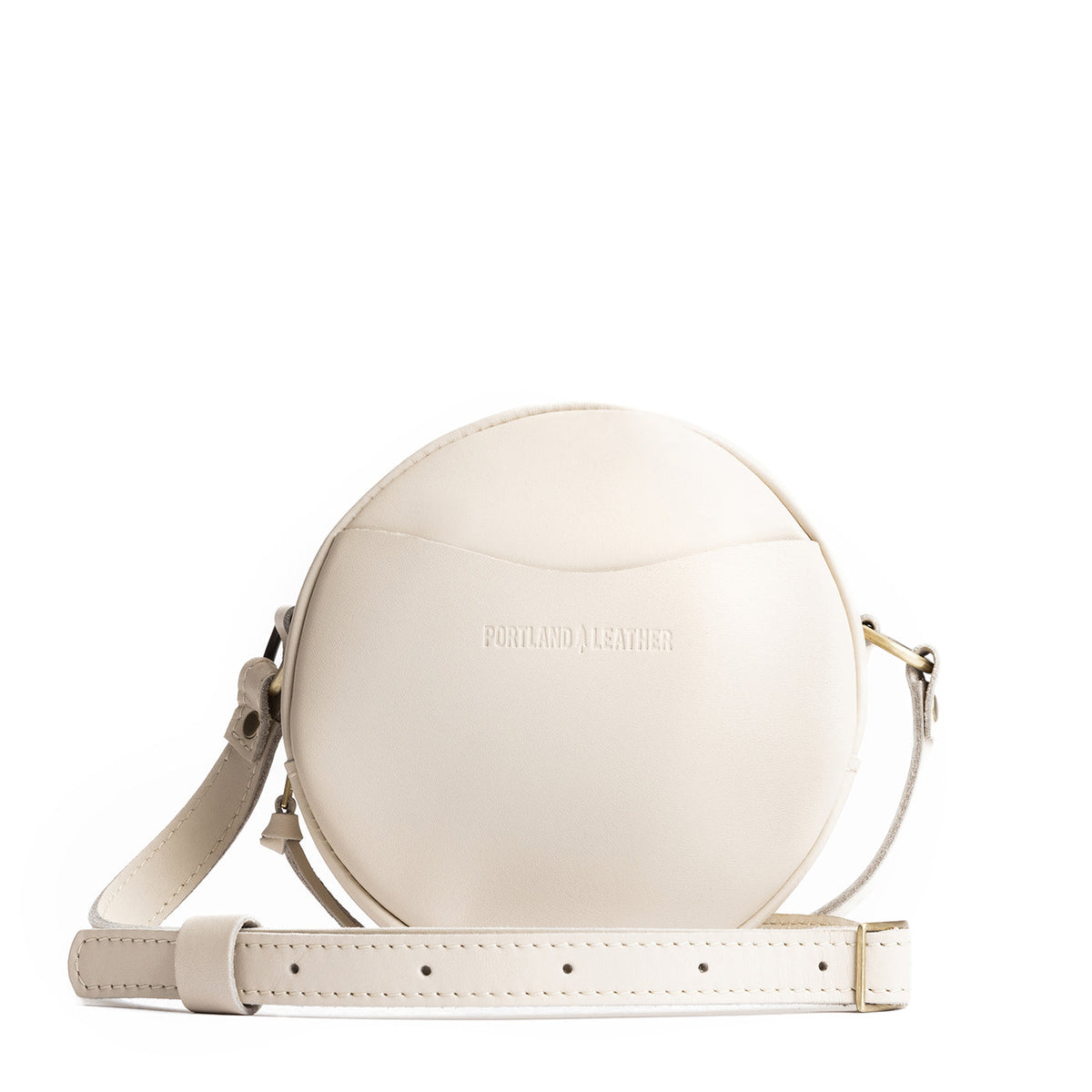 'Almost Perfect' Circle Crossbody - Bone / Small