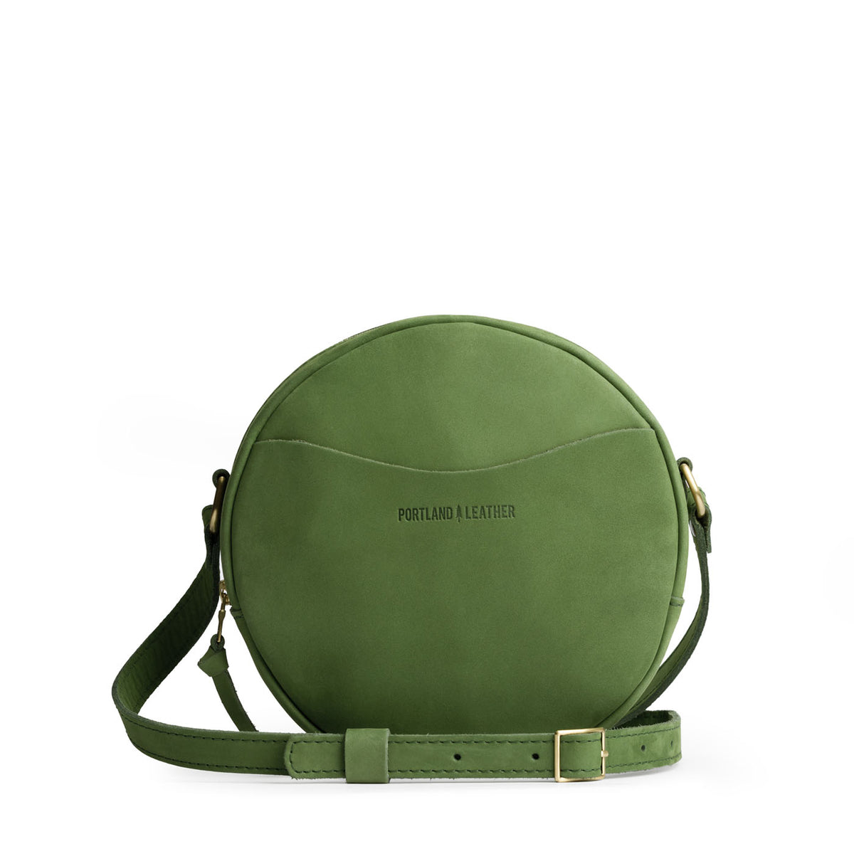 'Almost Perfect' Circle Crossbody - Succulent / Small