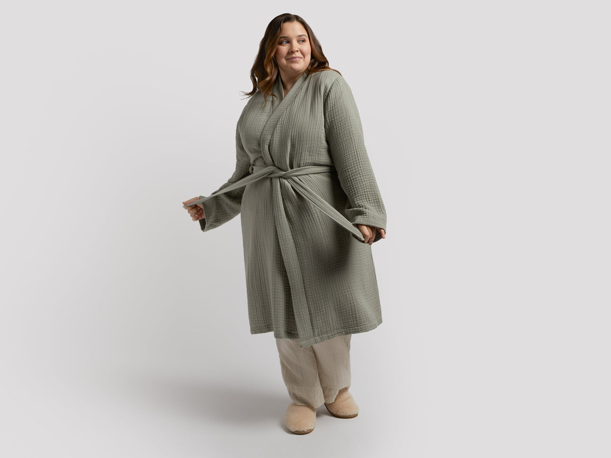 Cloud Cotton Robe (Moss) - Image 7
