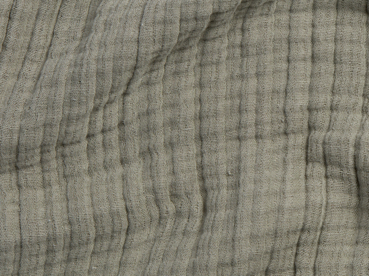 Cloud Linen Gauze Throw (Moss) - Image 3