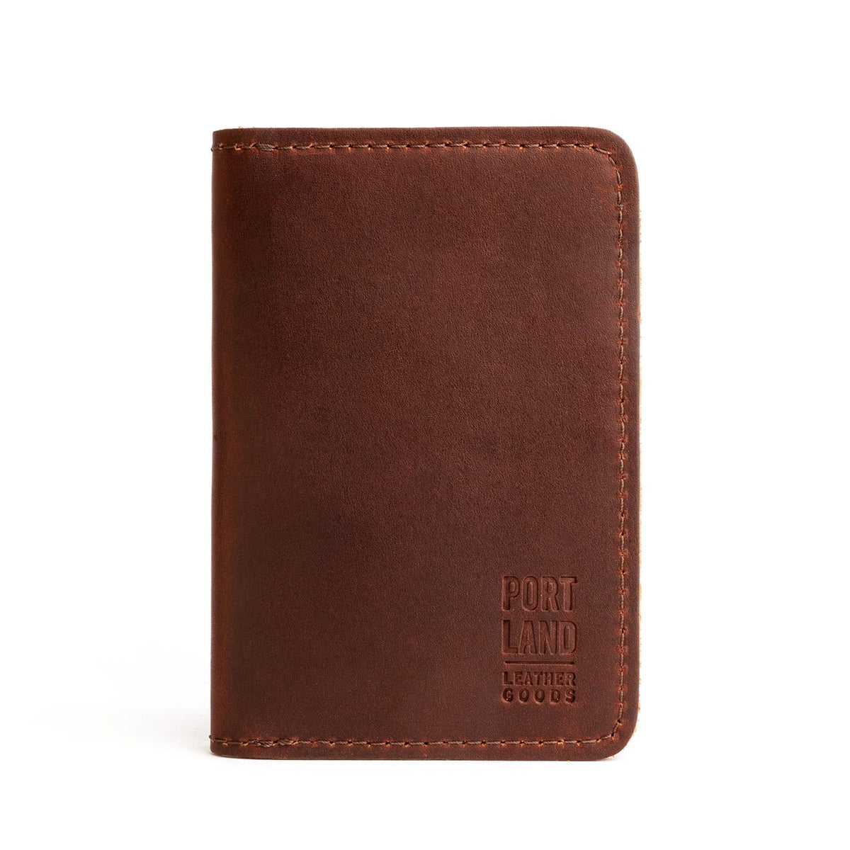 'Almost Perfect' Leather Modern Passport Holder - Cognac