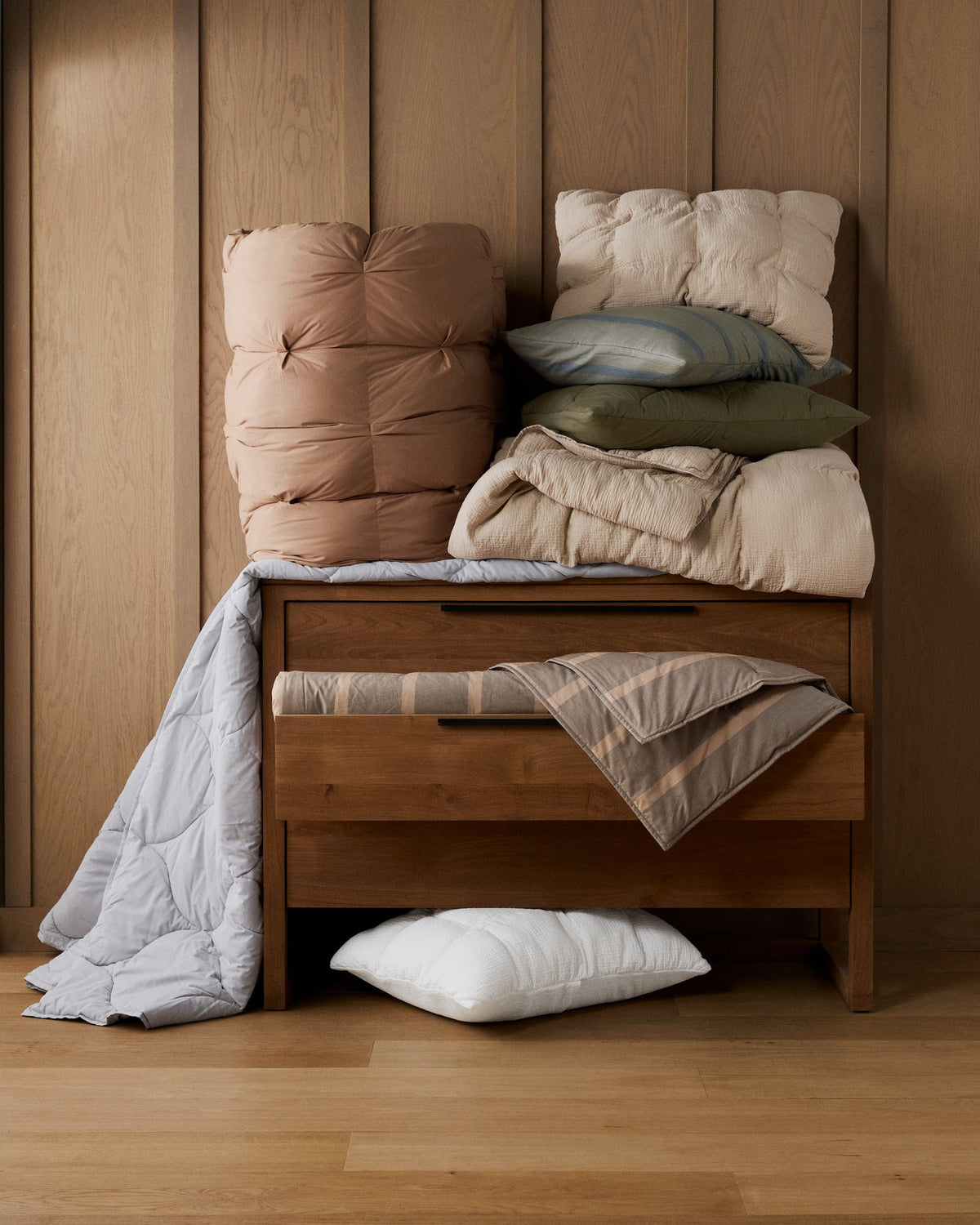 Field Stripe Comforter (Warm Grey Stripe) - Image 7