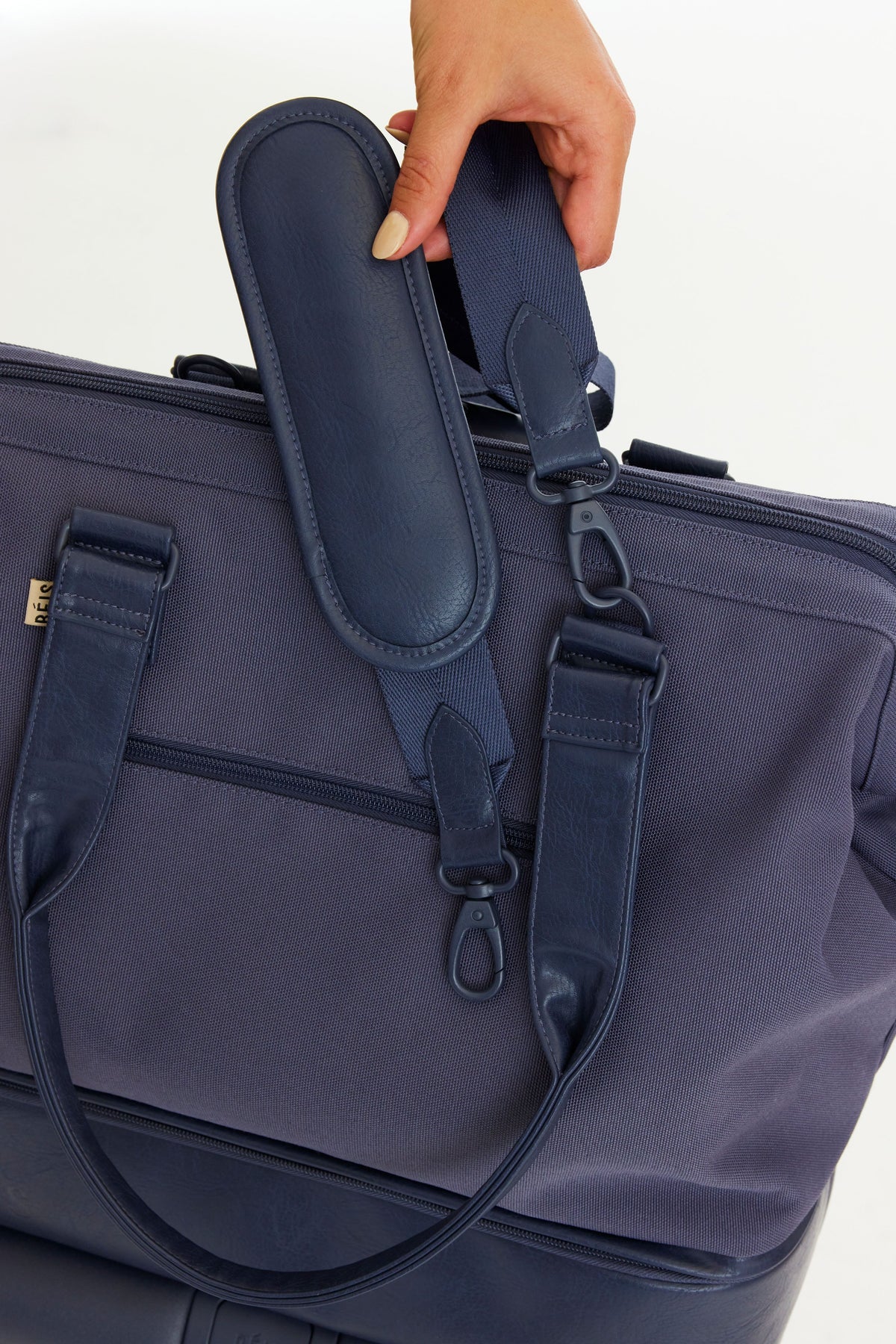 The Convertible Mini Weekender in Navy - Image 11
