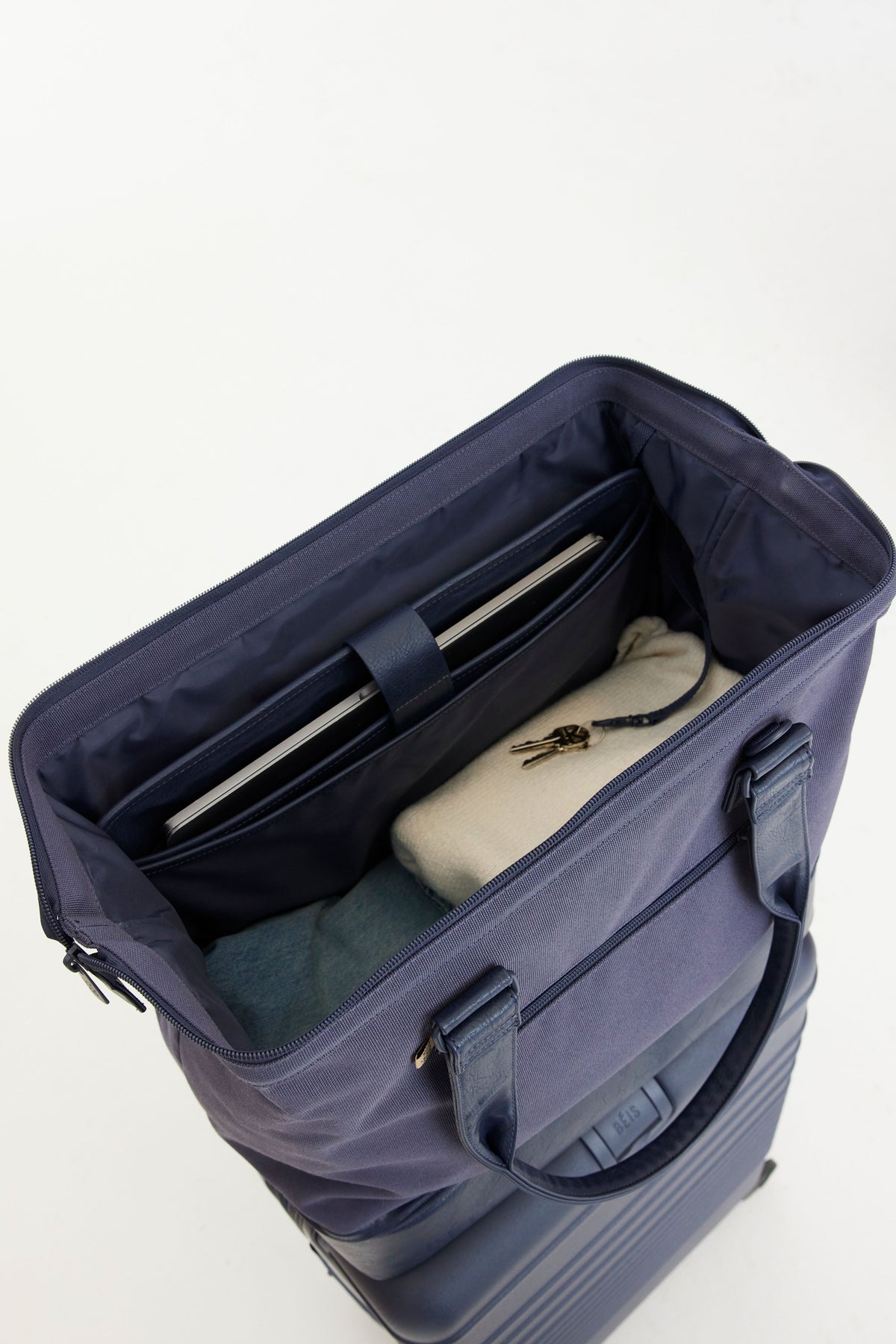 The Convertible Mini Weekender in Navy - Image 10