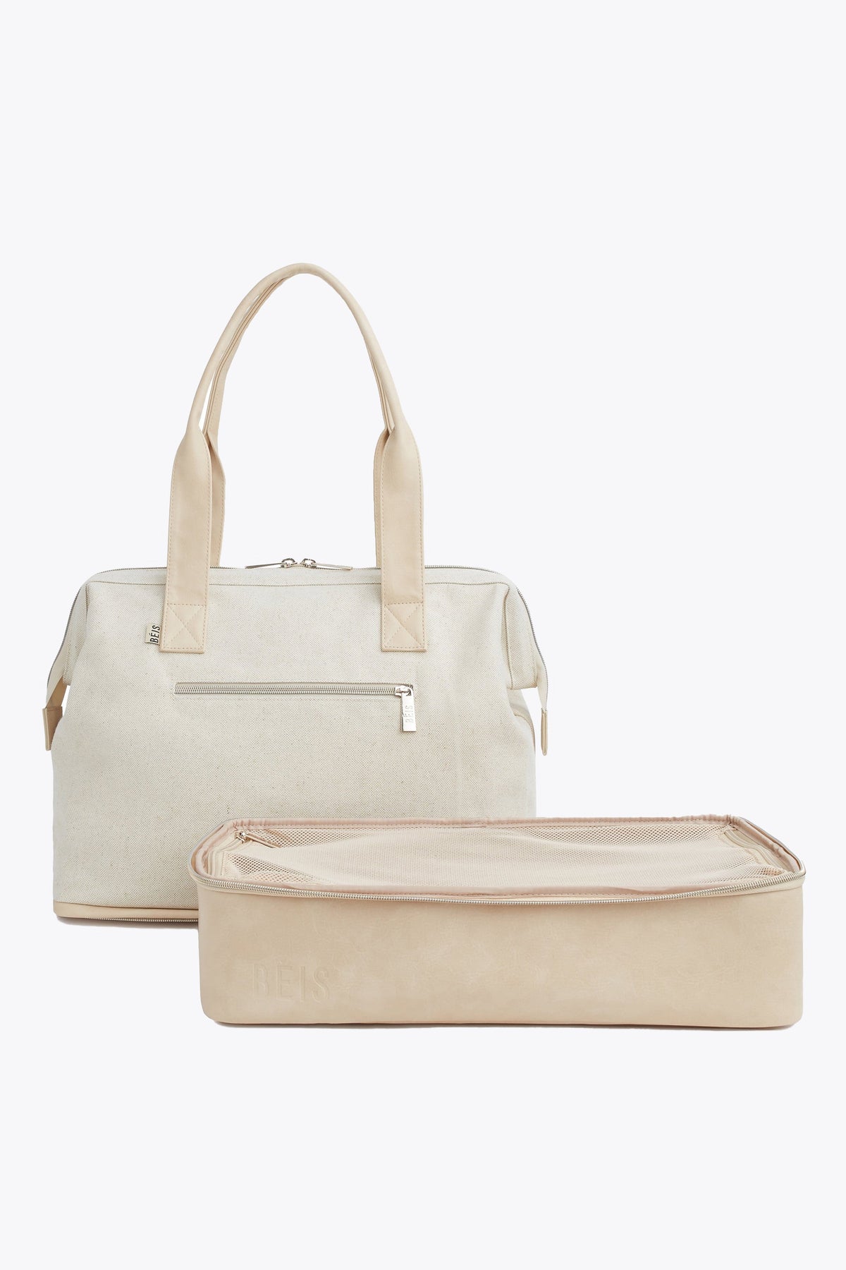 The Convertible Mini Weekender in Beige - Image 2