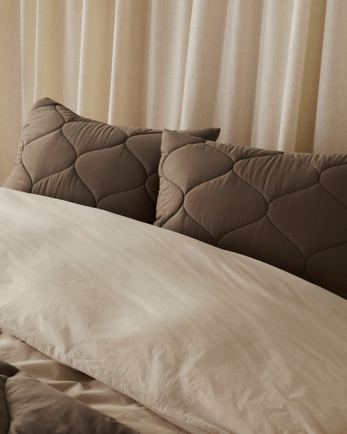 Cotton Drift Sham Set (Warm Grey) - Image 2