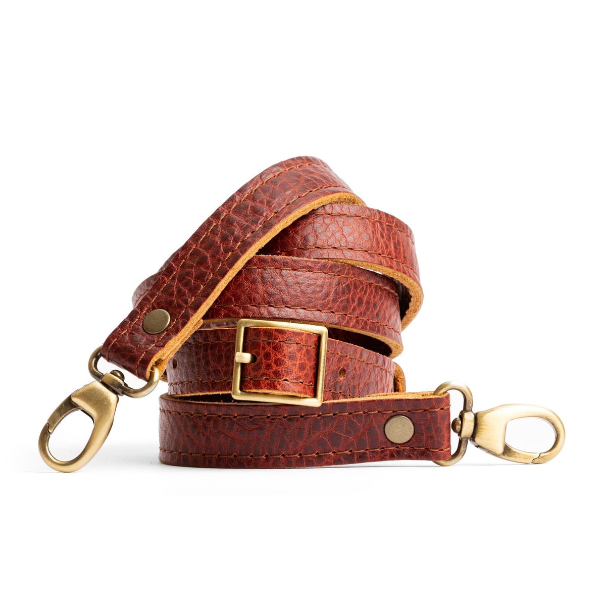 Leather Crossbody Strap - Cinnamon Bear