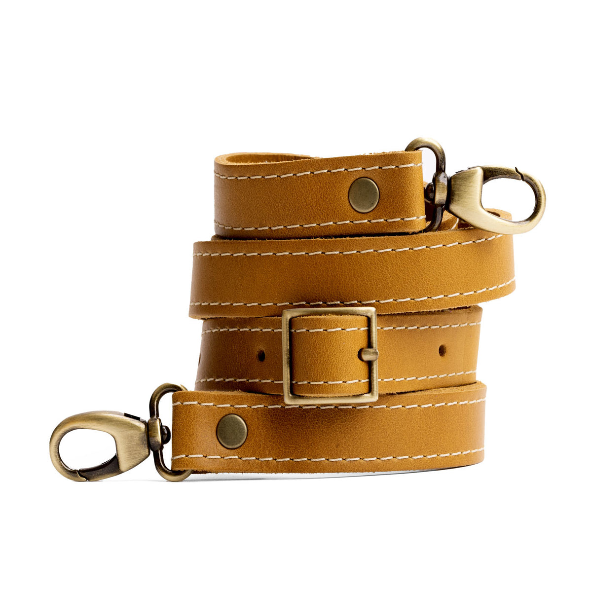 Leather Crossbody Strap - Mango