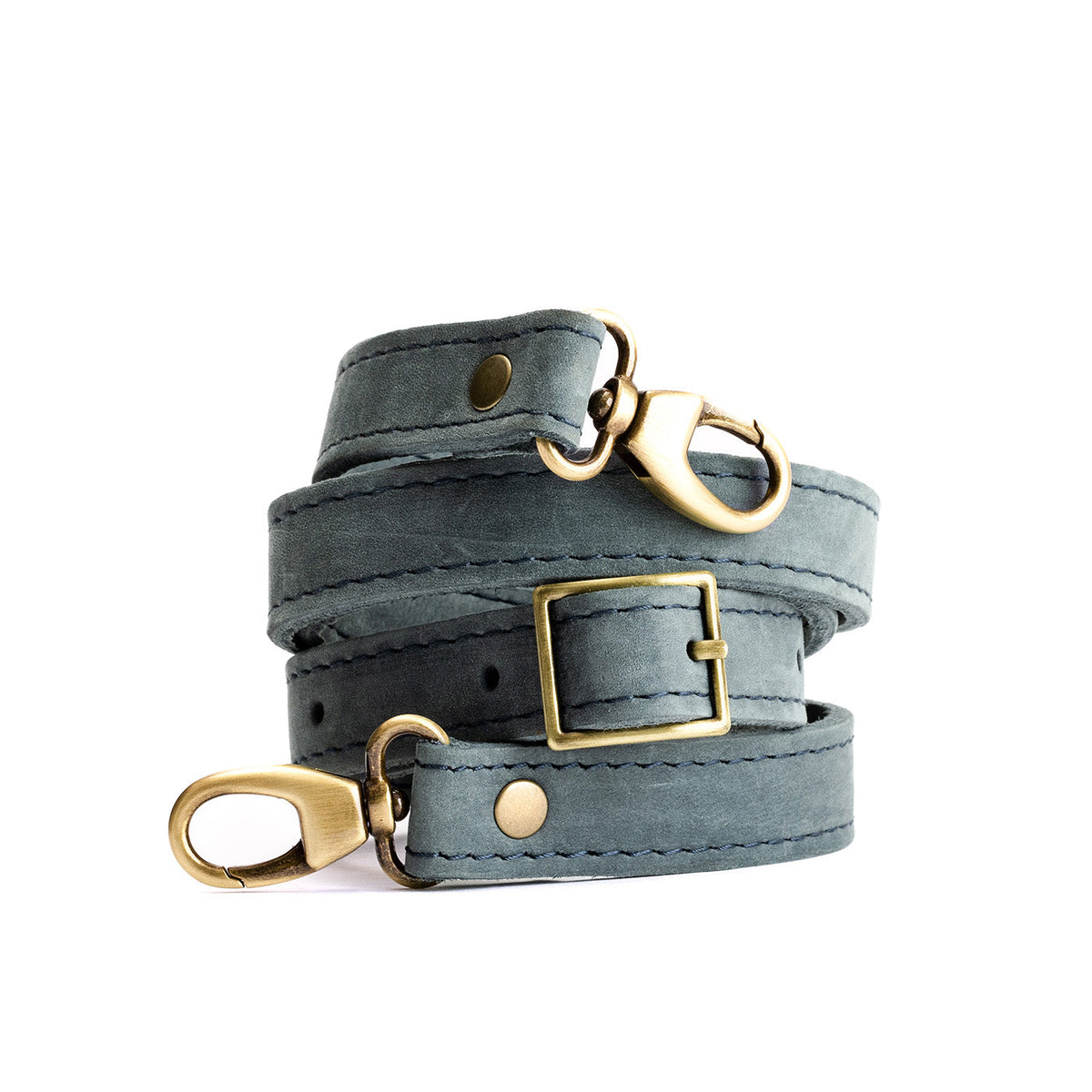 Leather Crossbody Strap - Storm