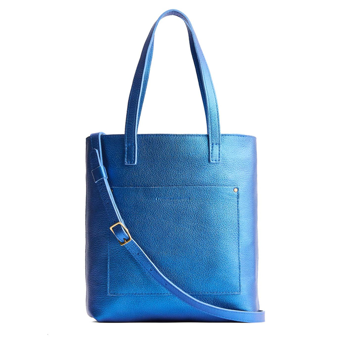 'Almost Perfect' Crossbody Tote - Comet Blue / Zipper