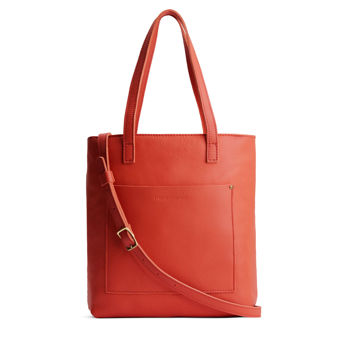 'Almost Perfect' Crossbody Tote - Coral / Zipper