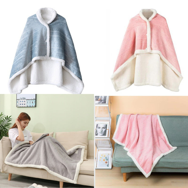 Double-layer Thickened Student Office Air Conditioning Room Nap Blanket Cover Leg Small Blanket - Image 3