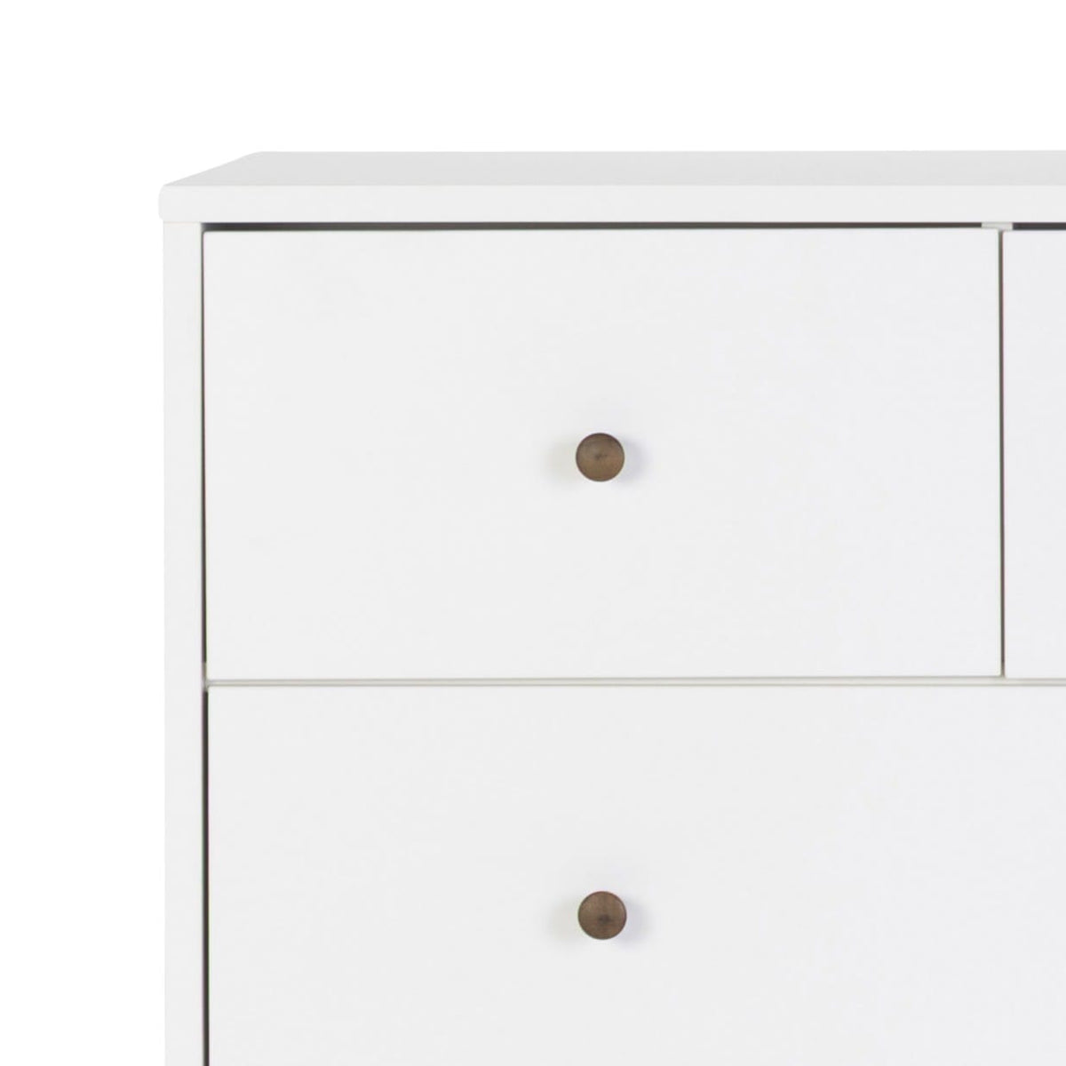 Dadada Austin 5-Drawer Dresser - White / Walnut Oak - Image 3