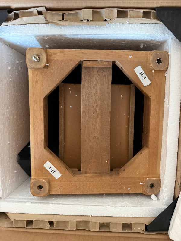 Norway Narrow Smoked Oak Bedside Table (Damaged) - Image 2