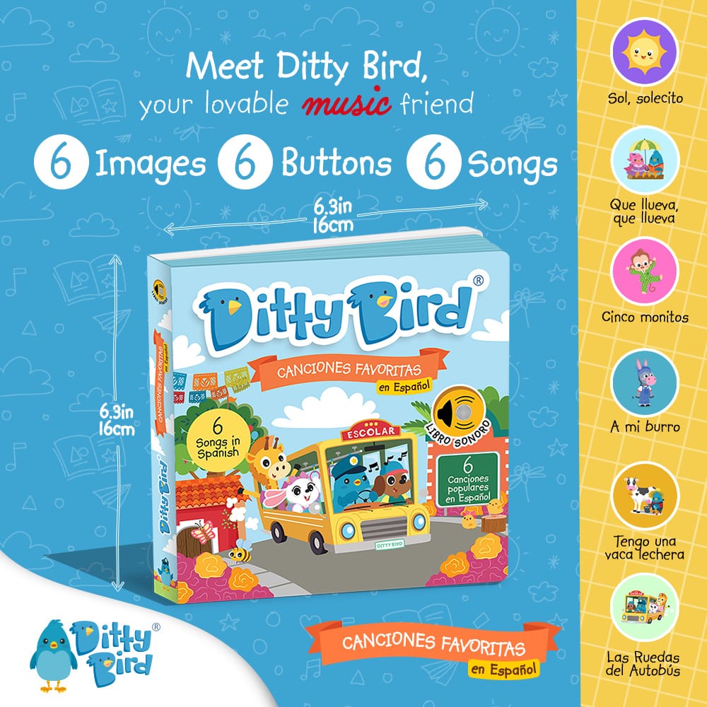 Ditty Bird Musical Books - Canciones Favoritas - Image 2