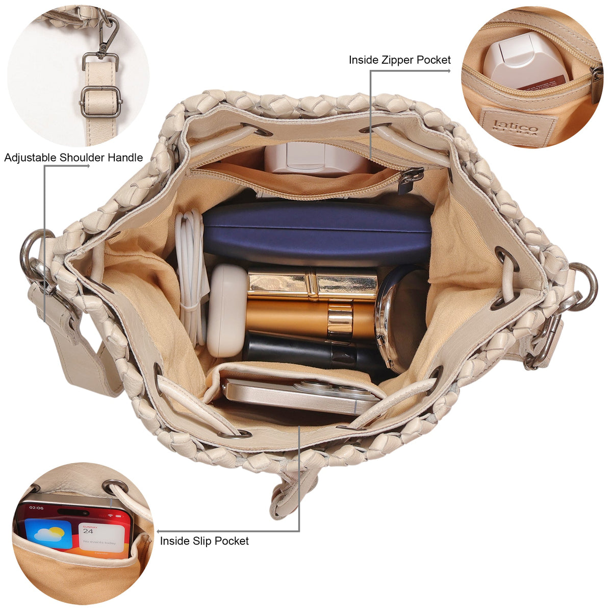 Catalina Leather Crossbody Bag - Image 3