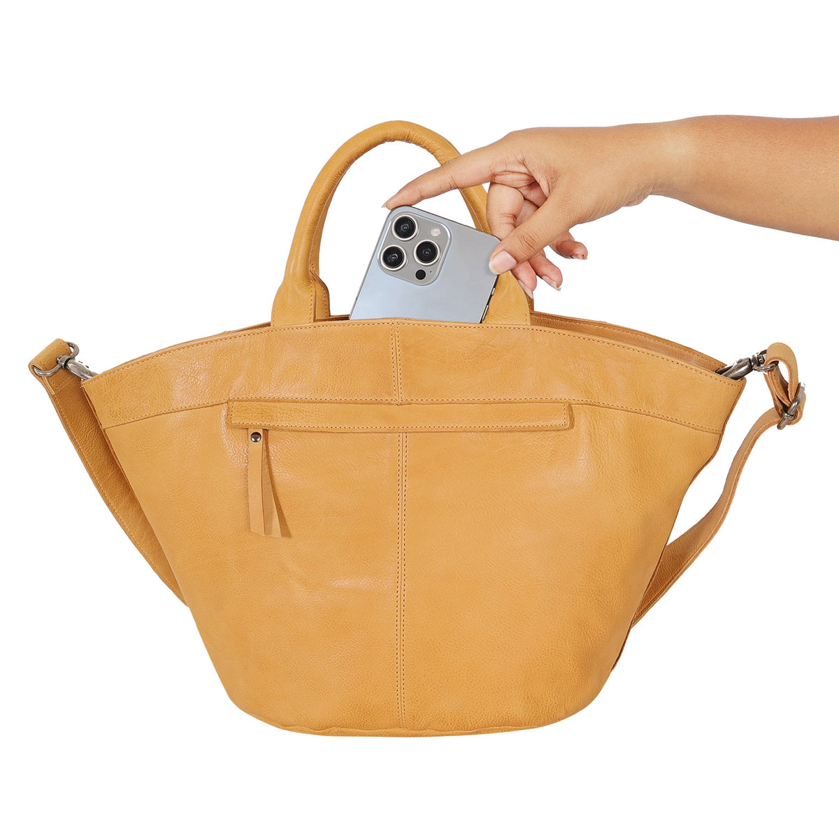 Claudia Diamond Leather Crossbody Bag - Image 9