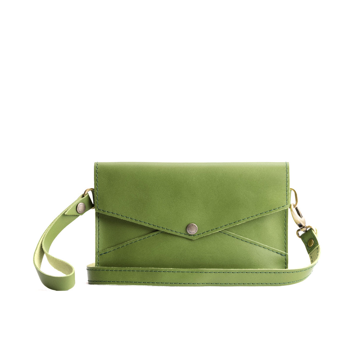 Almost Perfect' Envelope Convertible Crossbody - Green Apple