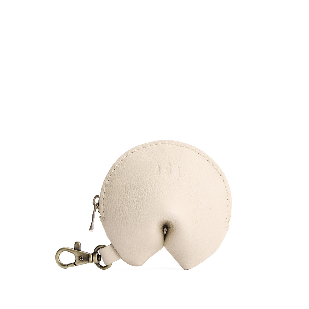 Fortune Cookie Keychain - Pebbled Bone