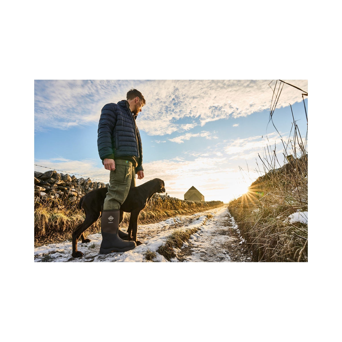 Muck Boots MB Derwent II Unisex Wellington Boots - Black/Bark - Image 6