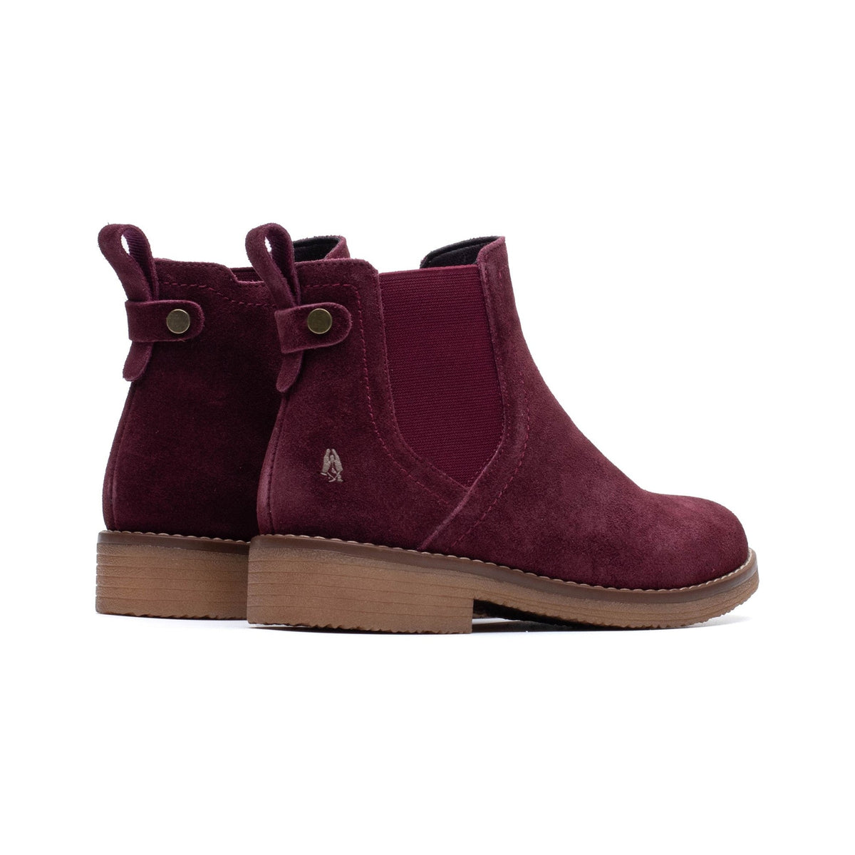 Hush Puppies Maddy Womens Ankle Boots - Plum - Image 2