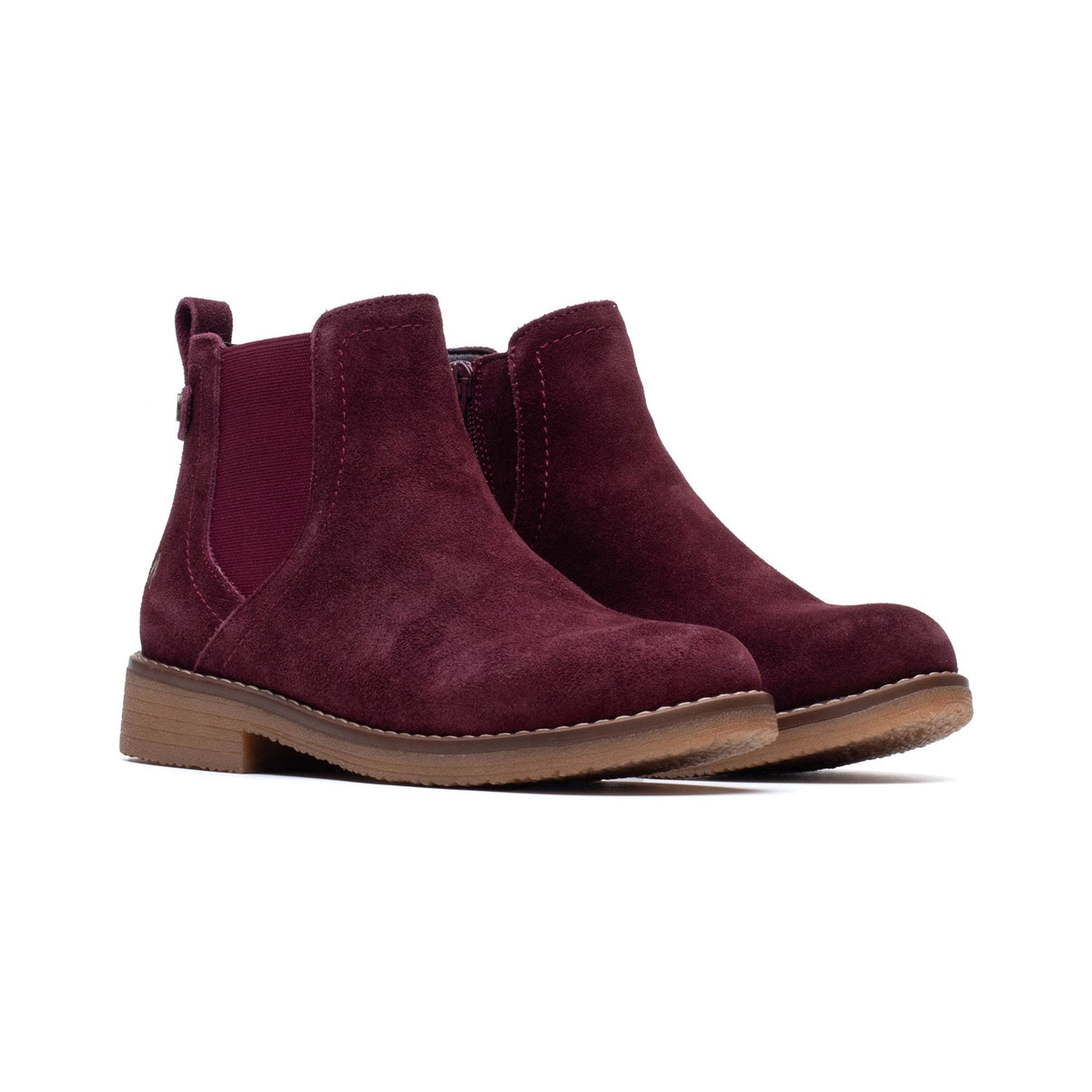 Hush Puppies Maddy Womens Ankle Boots - Plum - Image 3