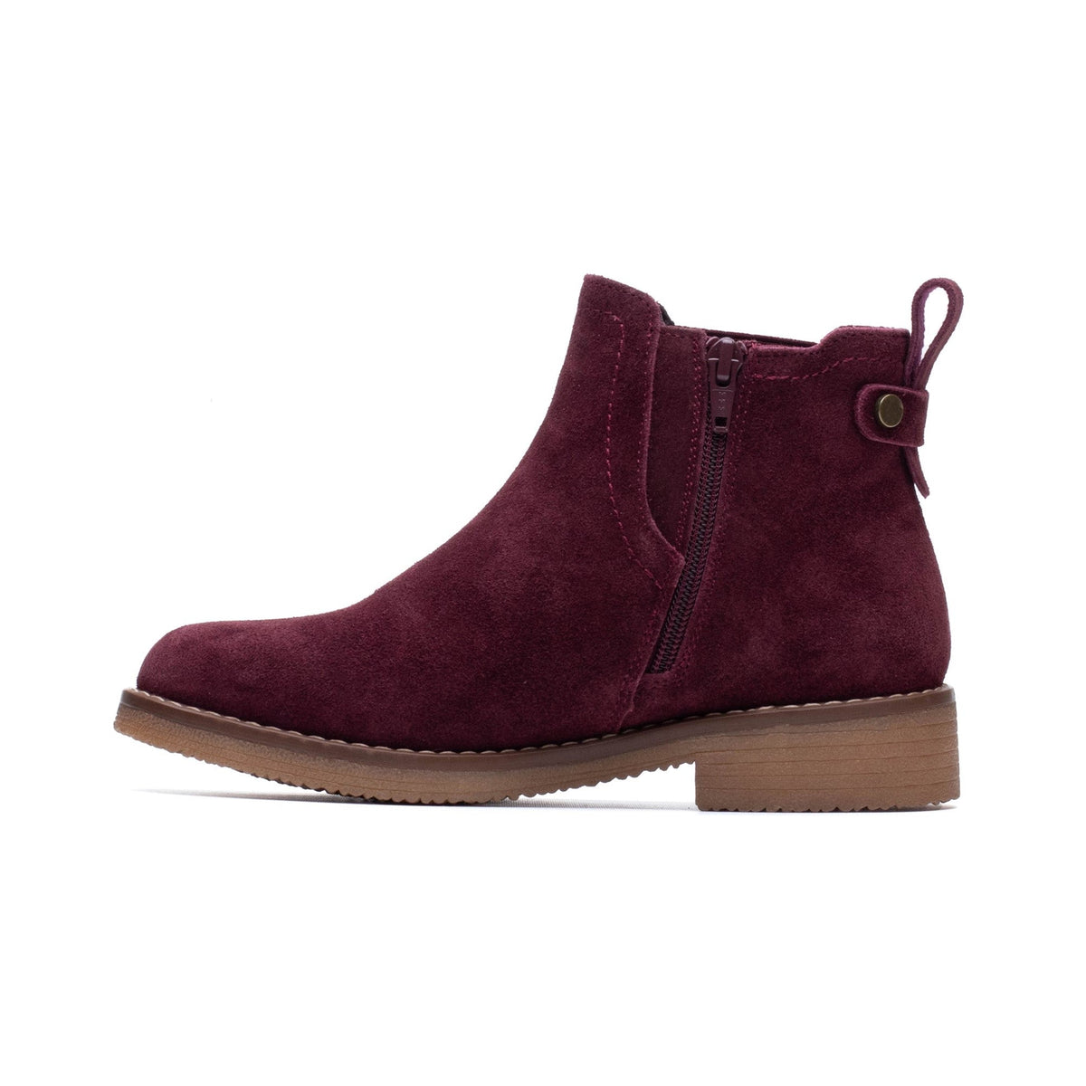 Hush Puppies Maddy Womens Ankle Boots - Plum - Image 6