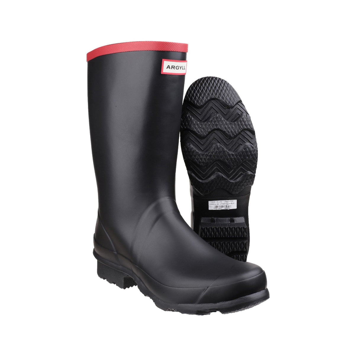 Hunter Argyll Short Knee Wellington Boots - Black - Image 3