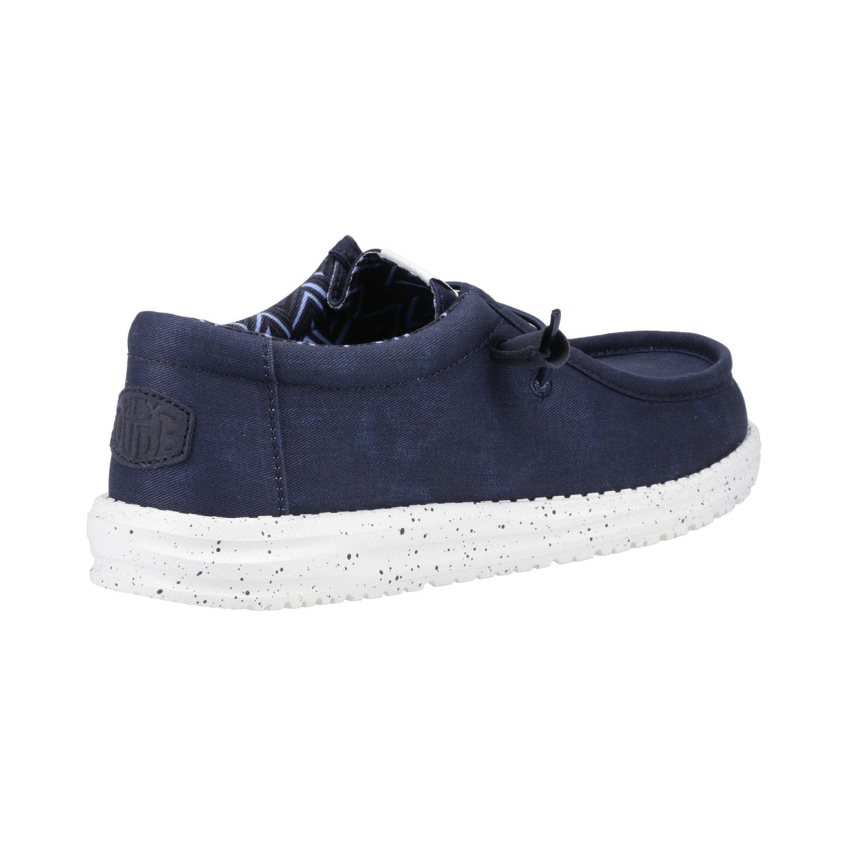 HEYDUDE Wally Mens Canvas Shoe - Navy - Image 2