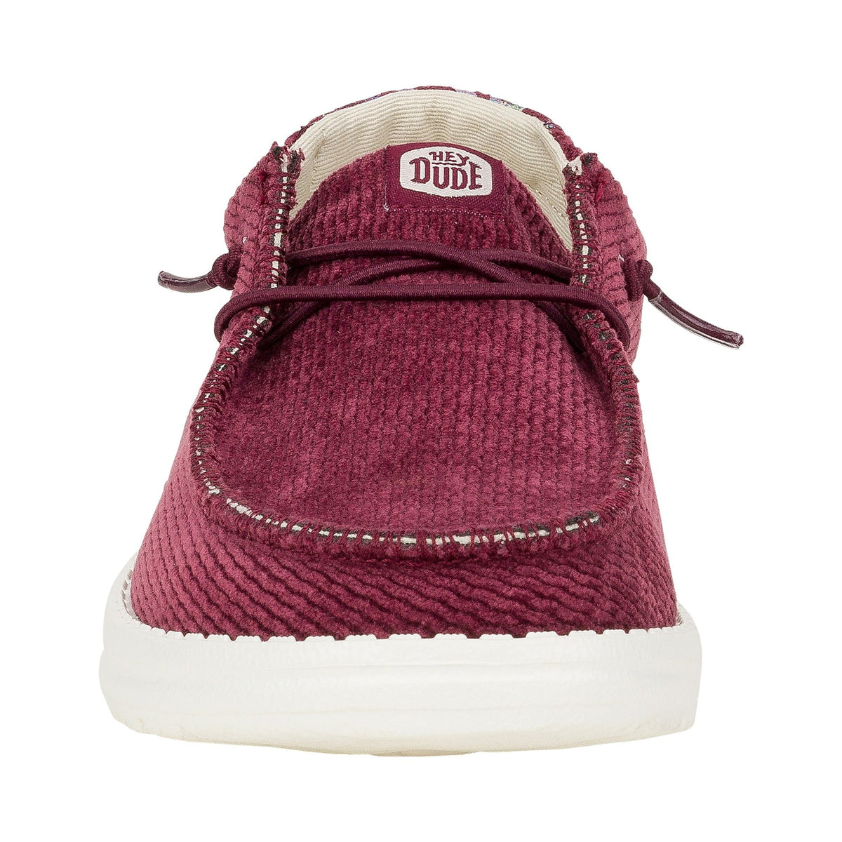 HEYDUDE Wendy Corduroy Leo Womens Shoes - Burgundy - Image 5