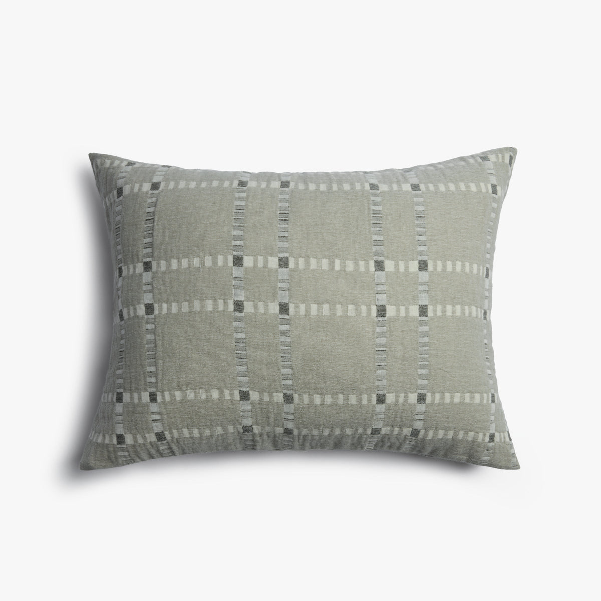 Grid Cotton Wool Sham Set - FINAL SALE (Moss) - Image 3