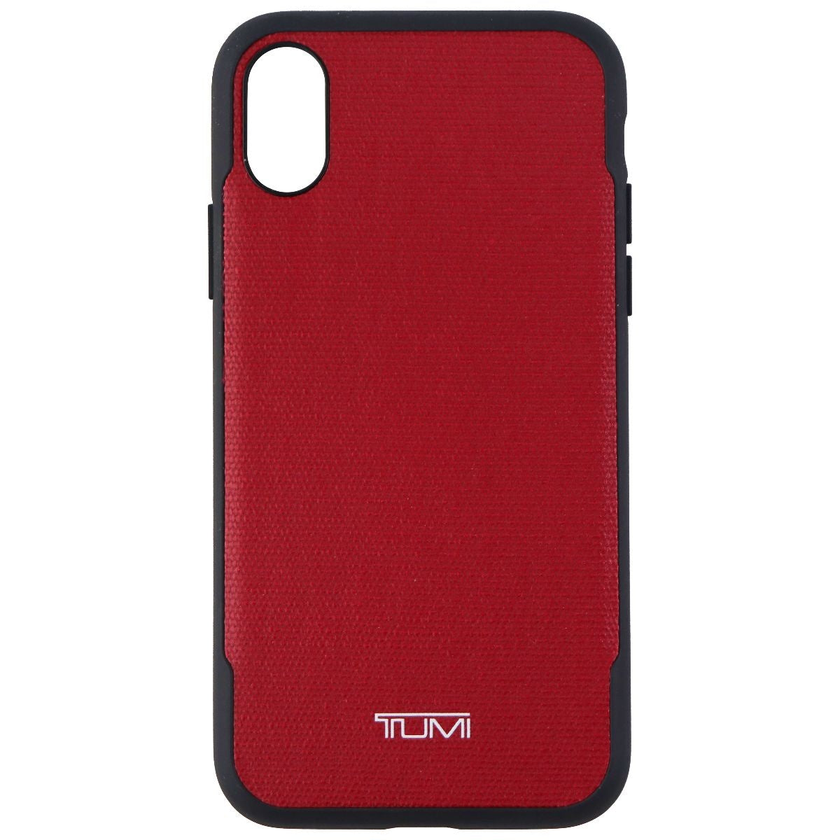 Tumi Canvas Co-Mold Series Hybrid Case for Apple iPhone Xs/X - Red Canvas/Black - New - Image 2