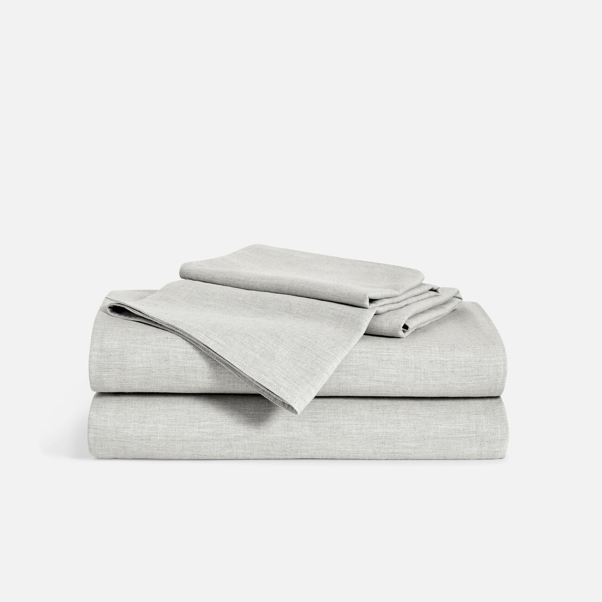 Heathered Cashmere Core Sheet Set - Fog