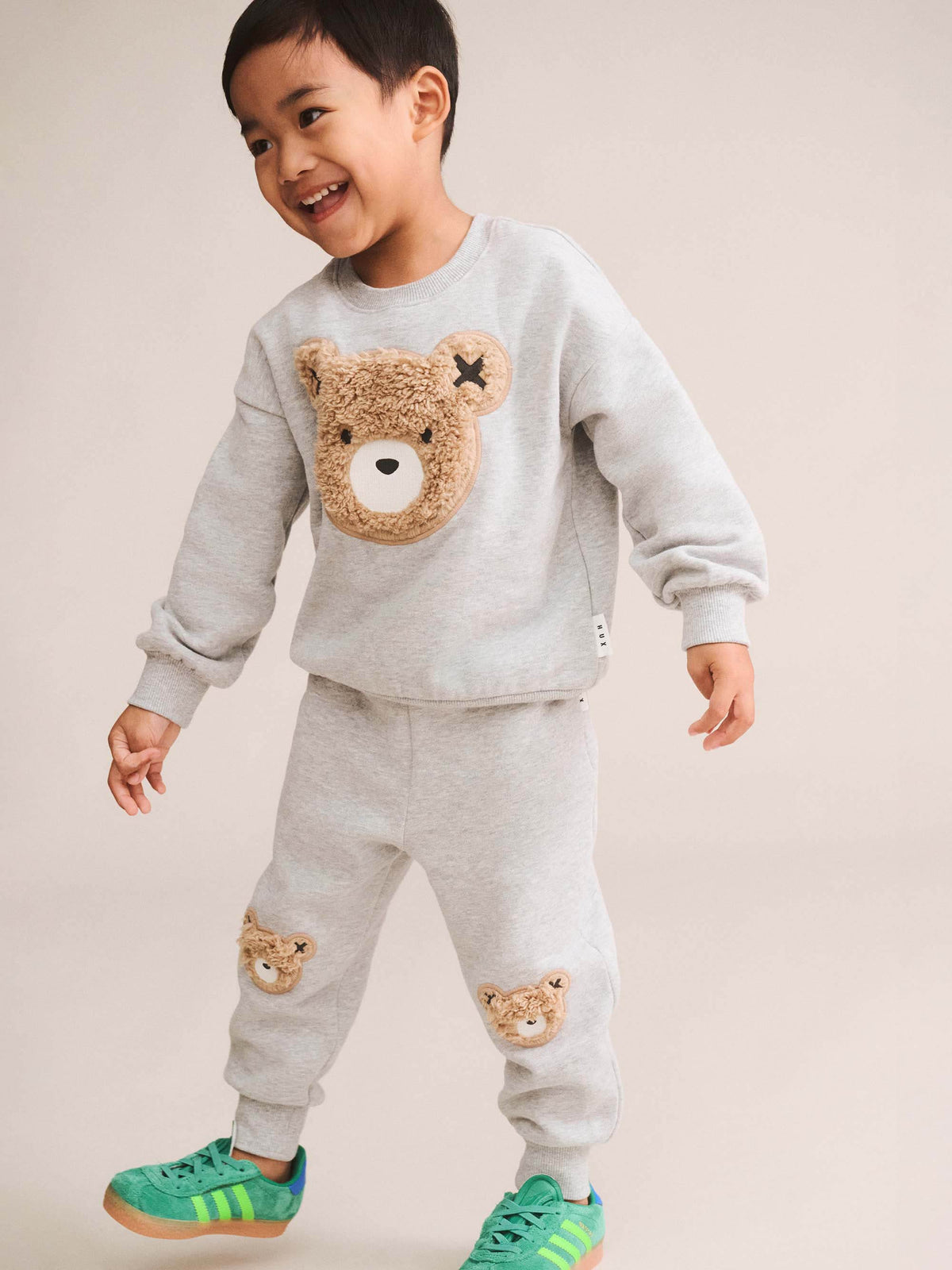Huxbaby Furry Huxbear Sweatpant – Grey Marle, 3-6M - Image 4