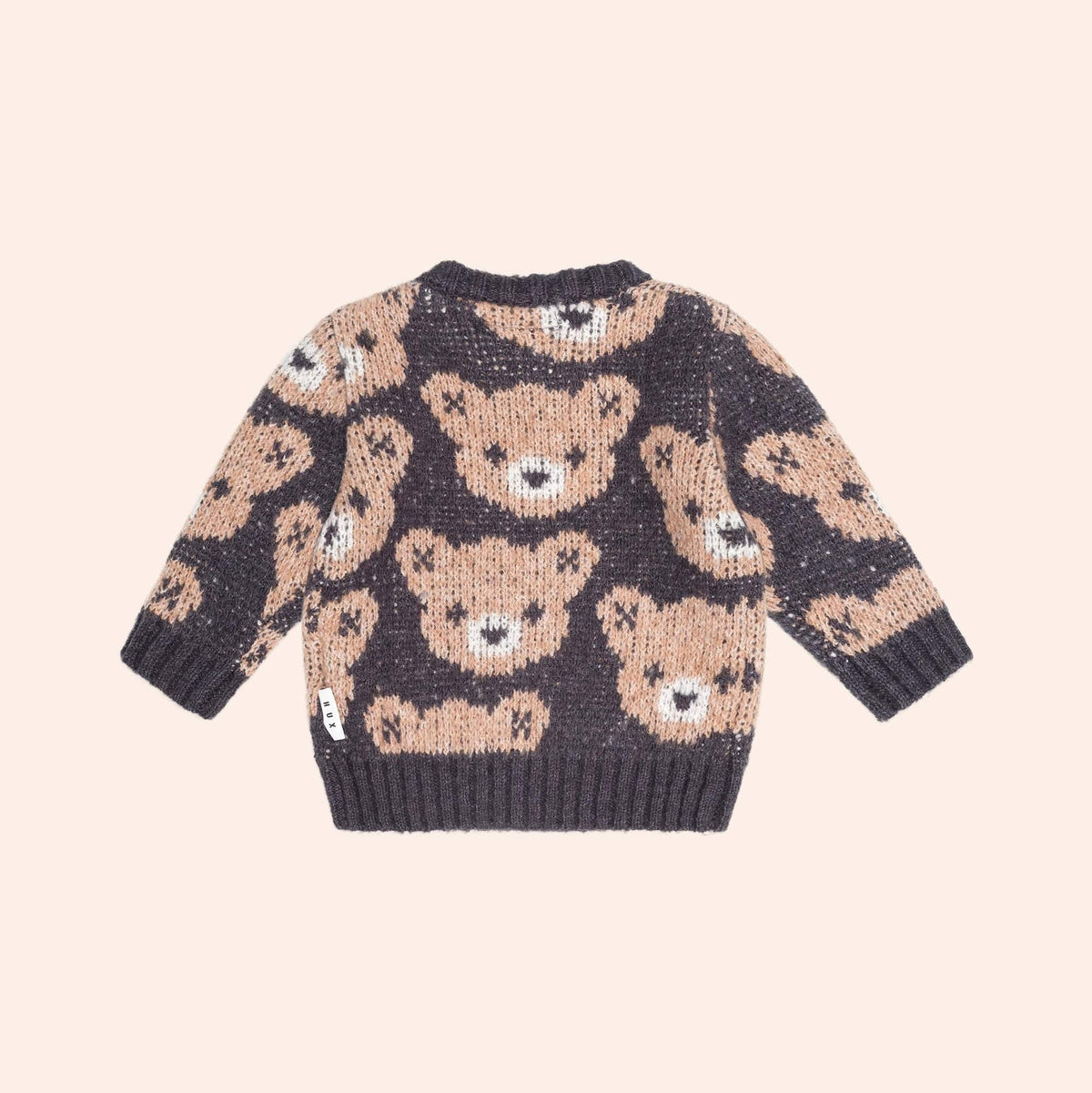 Huxbaby Soft Black Hux Sponge Pullover, 12-18M - Image 2