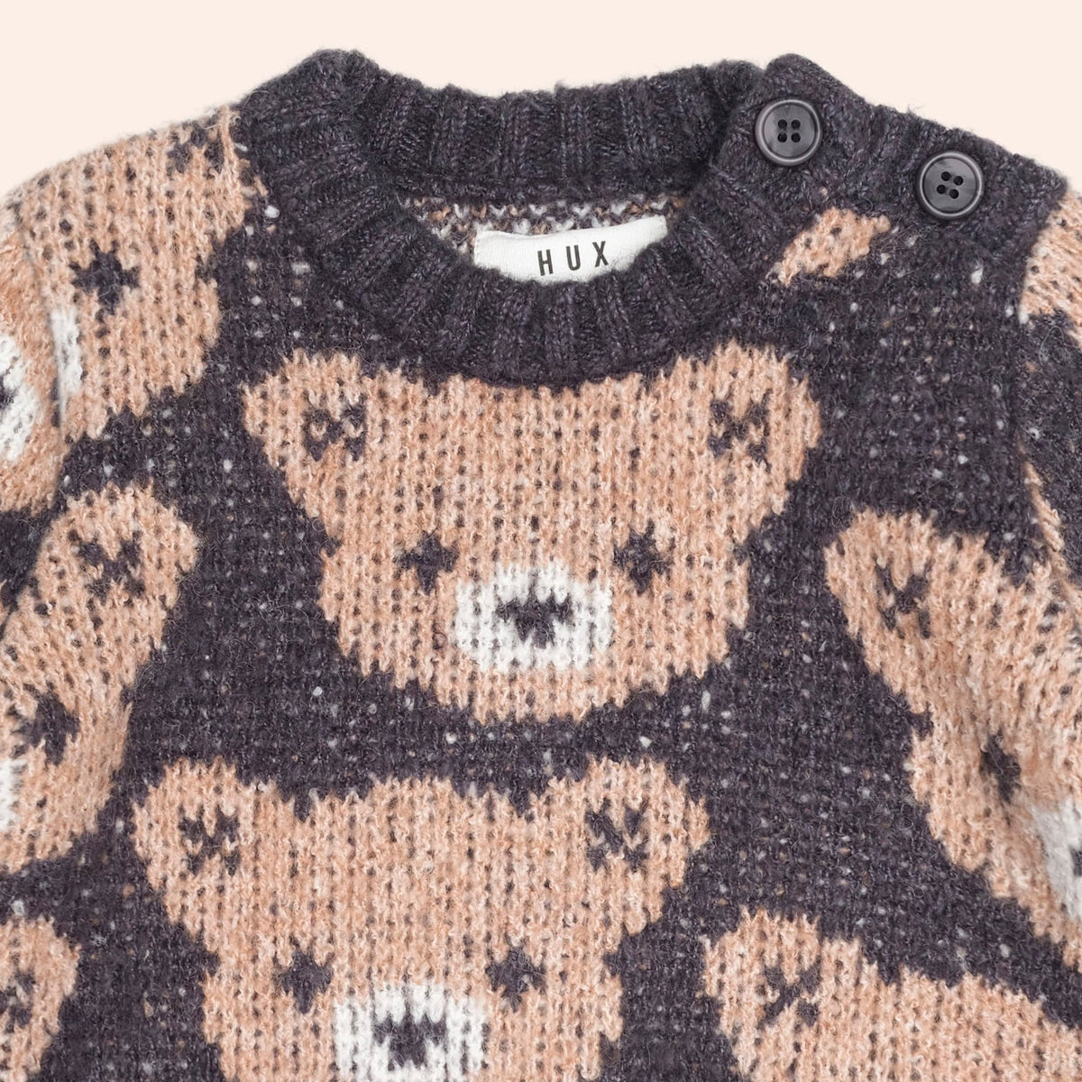 Huxbaby Soft Black Hux Sponge Pullover, 12-18M - Image 3