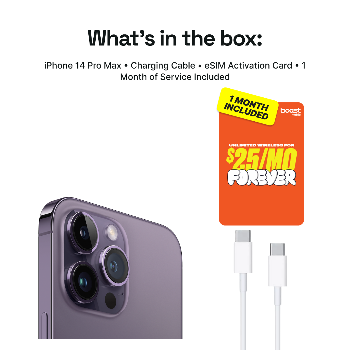 iPhone 14 Pro Max Connected Pack (Unlocked) + 1 Month Boost Mobile - Image 2
