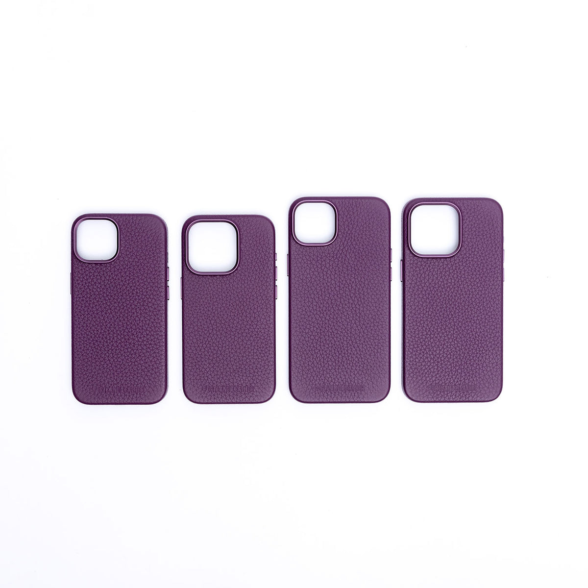 Leather iPhone Case - Eggplant
