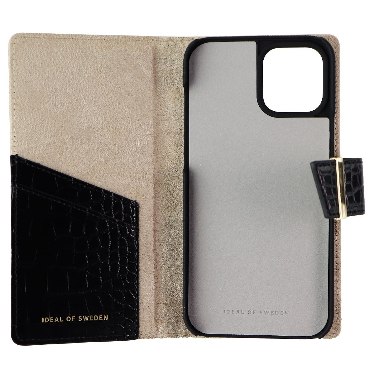 iDeal of Sweden Cora Phone Wallet for iPhone 12 Pro Max - Jet Black Croco - New - Image 6
